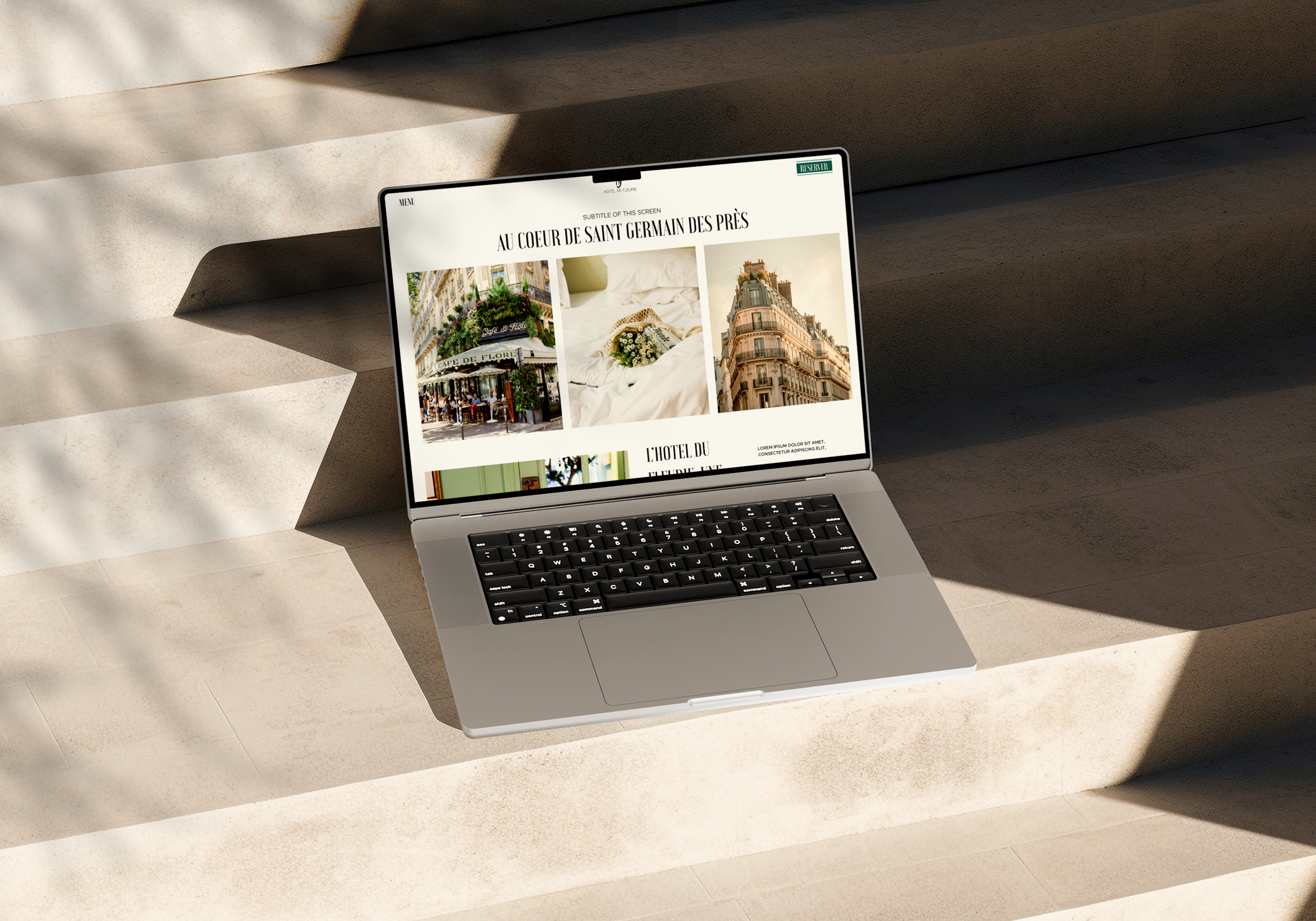 <p>mockup du site internet de l&#8217;hôtel de fleurie</p>
